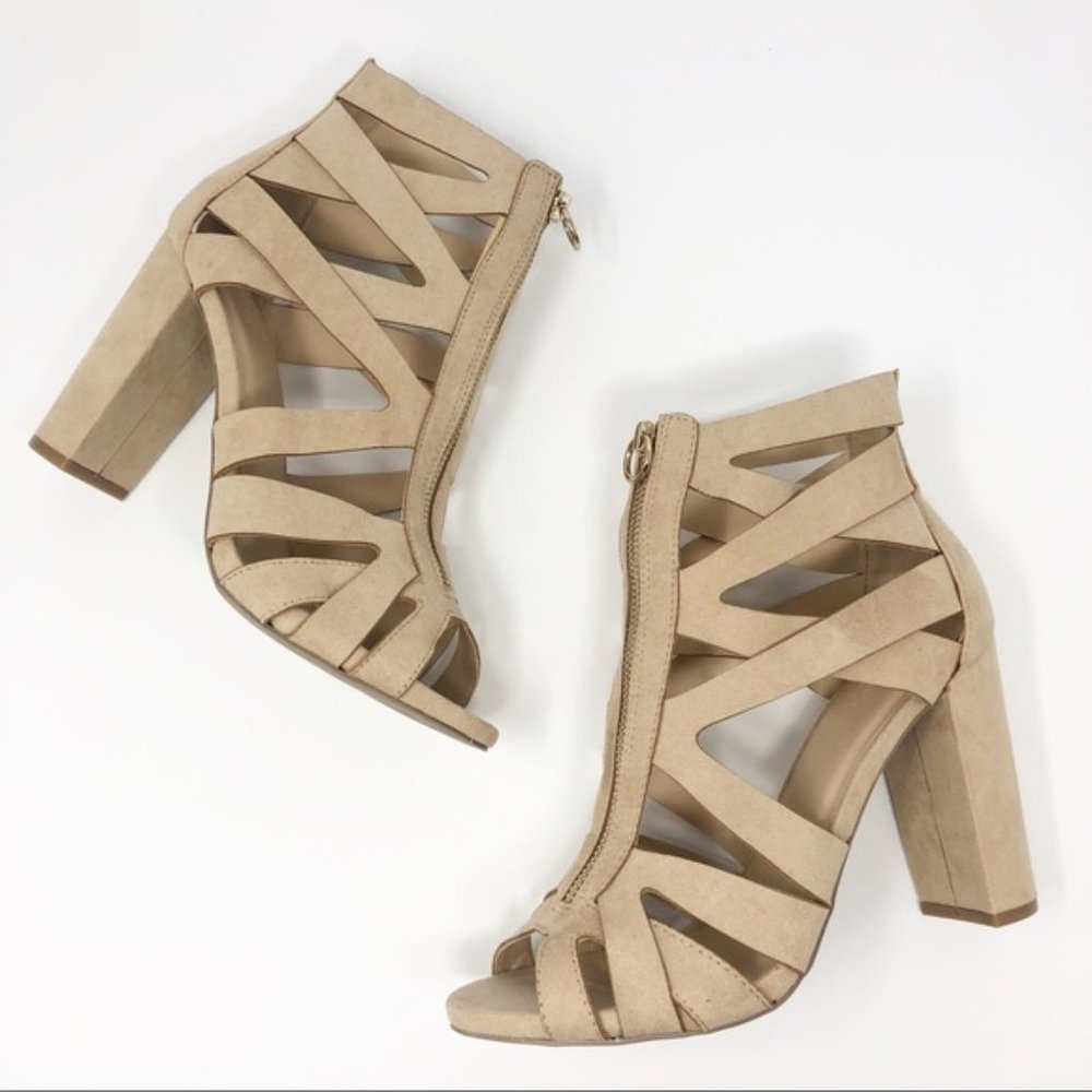 Charlotte Russe Morris Faux Suede Zip Up Booties